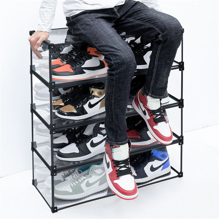 acrylic shoe box stackable