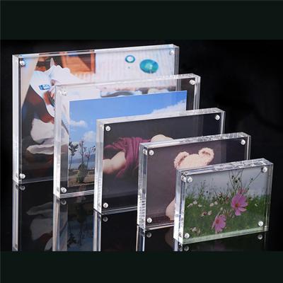 Clear transparent acrylic photo frame