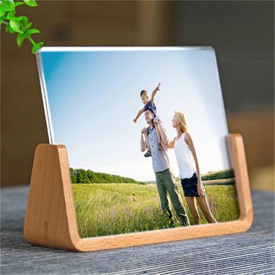 Clear transparent acrylic photo frame