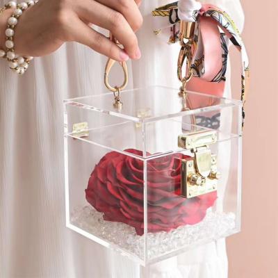 acrylic wedding box with lock