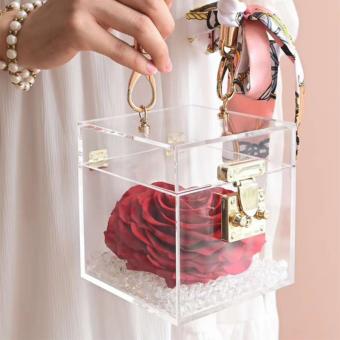 acrylic wedding box with lock